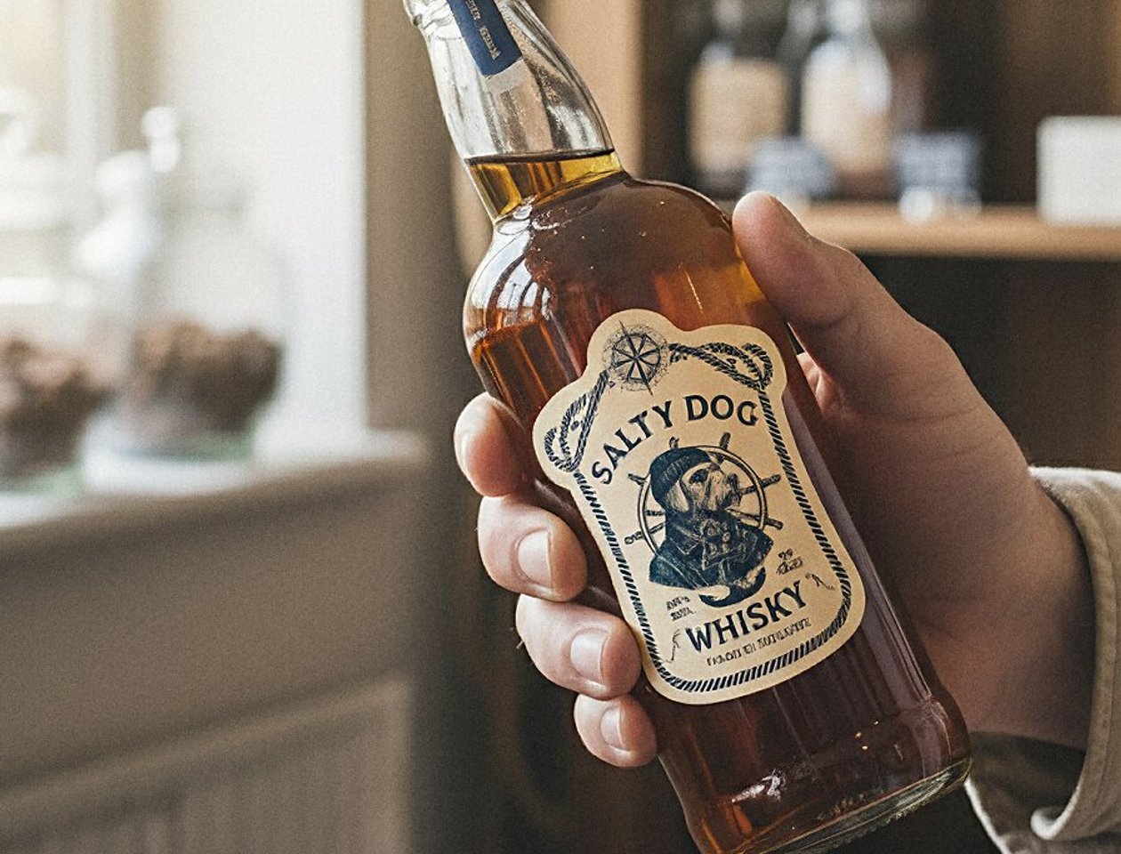Salty Dog Whisky in hand